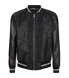 ALEXANDER MCQUEEN Lurex Leopard Varsity Jacket