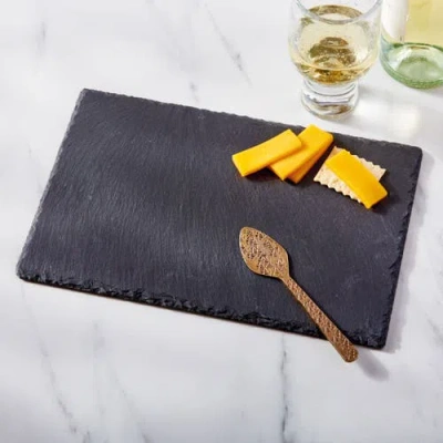 Tag Slate Rectangular Serving Board Black Slate Everyday In Blue