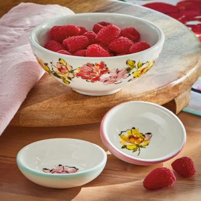 Tag In Bloom Snack Bowl Multi Earthenware Spring In White