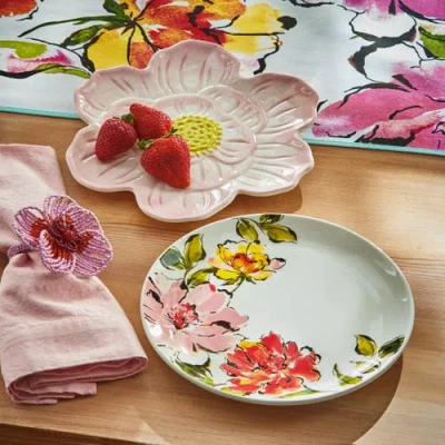 Tag In Bloom Appetizer Plate Multi Earthenware Spring In Multi