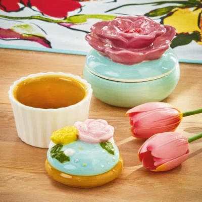 Tag In Bloom Trinket Dish Multi Earthenware Spring In Multi