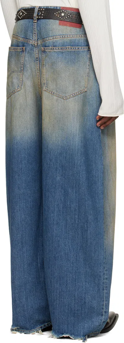 424 Big Daddy Wide-leg Distressed Jeans In Multi