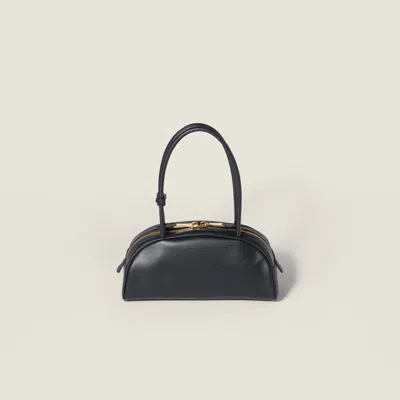Miu Miu Black Calf Leather Bos Taurus Shoulder Bag
