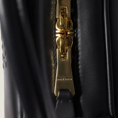 Miu Miu Black Calf Leather Bos Taurus Shoulder Bag
