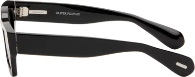 Jil Sander Black Oliver Peoples Rectangular 'edition 6' Sunglasses In Black