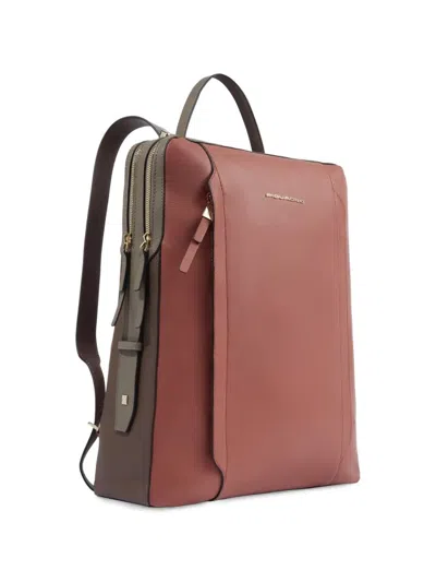 Piquadro Leather Laptop Backpack In Pattern