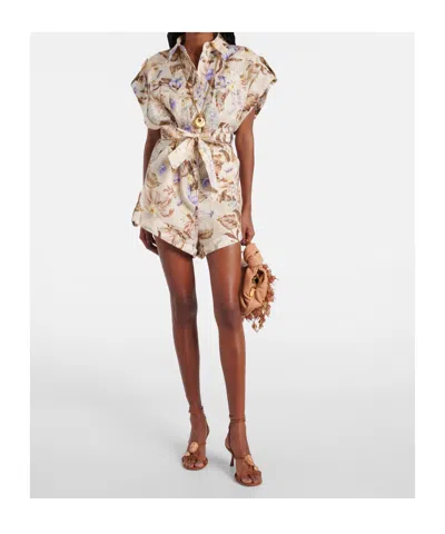 Zimmermann Floral Pattern Bodysuit In Multi