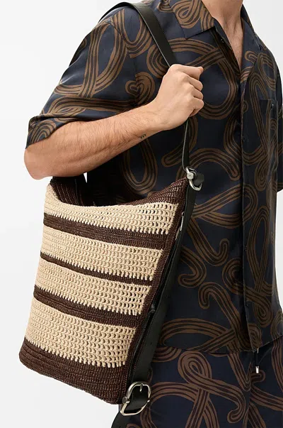 Loewe Loop Bucket Bag In Brown