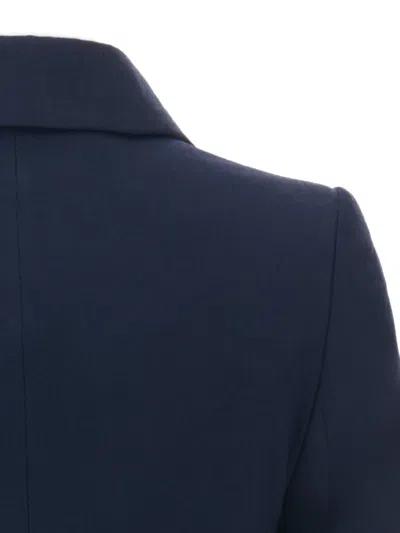 Moustache Peak Lapel Suit Set In Blue