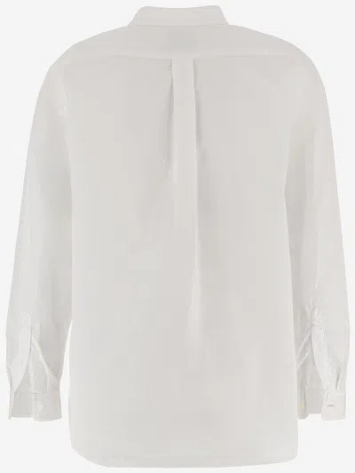 And Wander Cotton-blend Shirt With Classic Collar In Gray