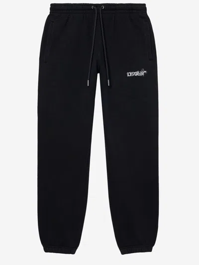 Off-white Helvetica-print Track Pants In Black