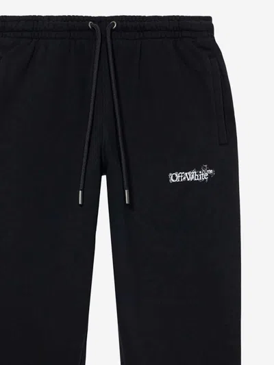 Off-white Helvetica-print Track Pants In Black