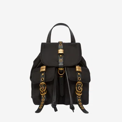 Pinko Nylon Backpack With Gold-colored Metal Details In Yellow