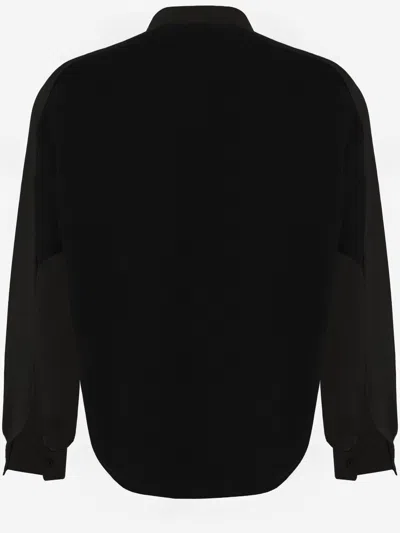 And Wander Technical Nylon Shirt With Distinct Back Panel In Black