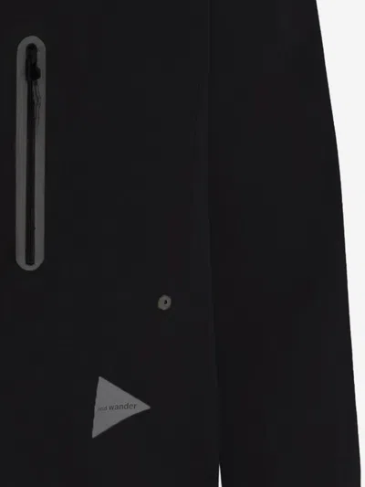 And Wander Technical Nylon Shirt With Distinct Back Panel In Black