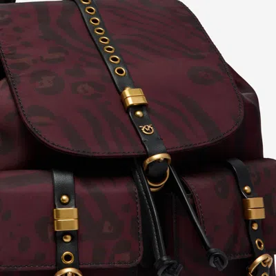 Pinko Nylon Backpack In Blue