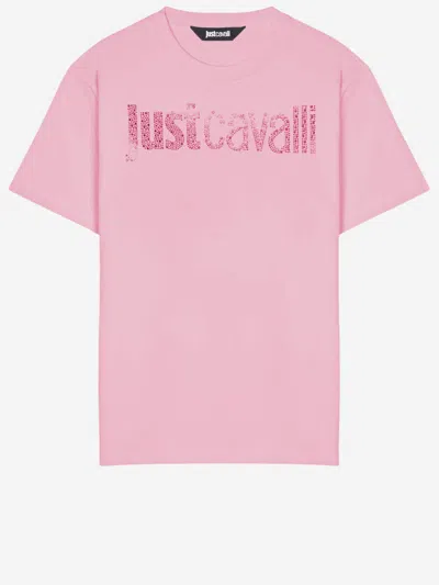 Just Cavalli Logo-embellished Cotton T-shirt In Pattern