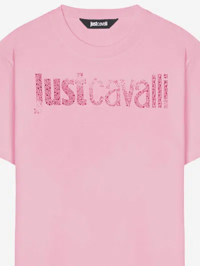 Just Cavalli Logo-embellished Cotton T-shirt In Pattern
