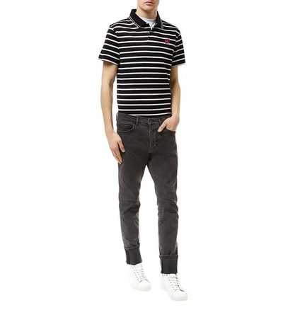 Shop Mcq By Alexander Mcqueen Swallow Stripe Polo Shirt