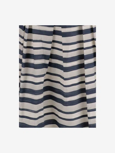 Ralph Lauren Striped Satin Sleeveless Cocktail Dress In Multi