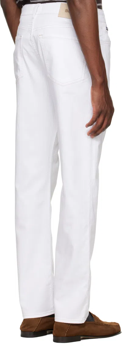 Hugo Boss White Five-pocket Stretch Jeans In White
