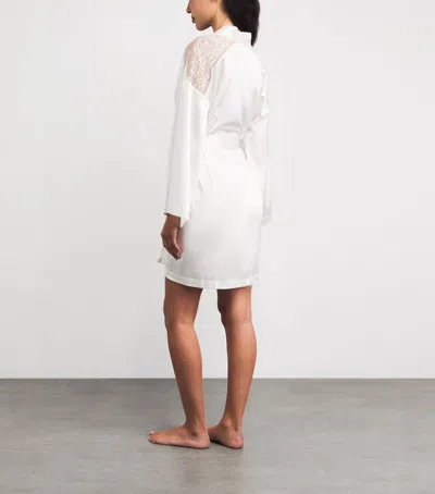 Aubade Silk-blend Midnight Whisper Robe In White