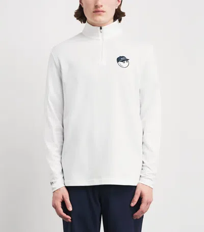 Malbon Golf Flyer Mid Layer In White