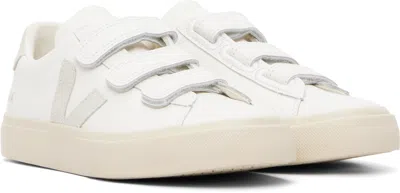 Veja Recife Logo Chromefree Leather Extra White Natural Trainers In Neutral