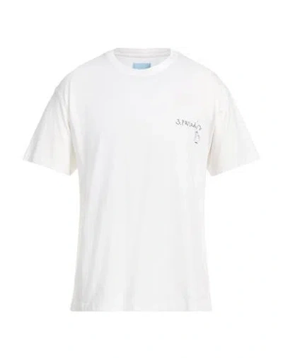 3paradis 3.paradis X Edgar Plans Man T-shirt White Size S Cotton In White