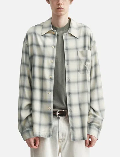 Our Legacy Off-white Drift Shirt In Blue