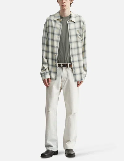 Our Legacy Off-white Drift Shirt In Blue