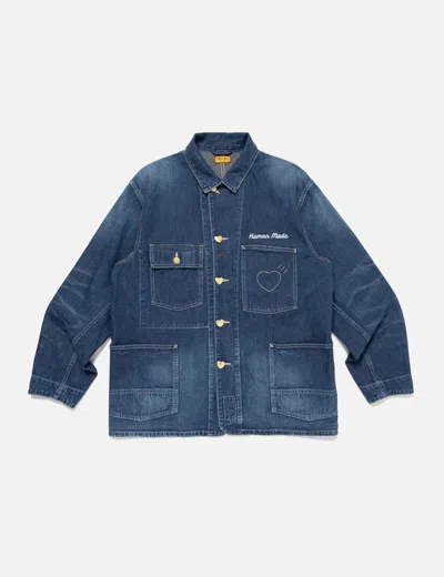Human Made Long Sleeve Denim Jacket In Blue