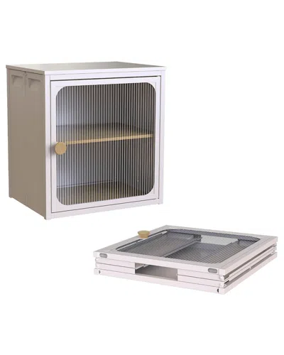4 Supply Foldable Storage Cabinet In White