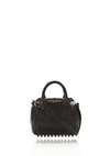 ALEXANDER WANG MINI ROCKIE IN PEBBLED BLACK WITH ANTIQUE BRASS,20S0080