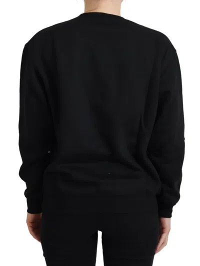 Philippe Model Black Printed Long Sleeves Pullover Sweater In Black
