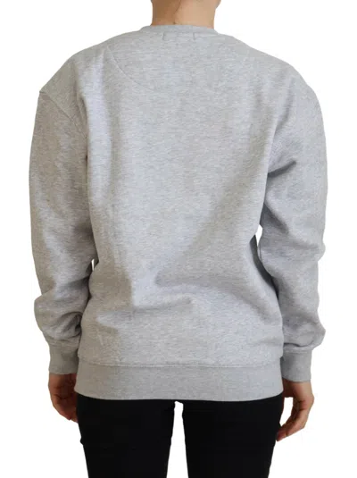 Philippe Model Gray Printed Long Sleeves Pullover Sweater In Gray