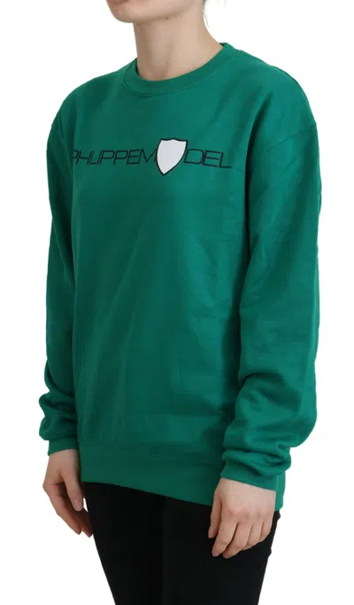 Philippe Model Green Printed Long Sleeves Pullover Sweater In Green