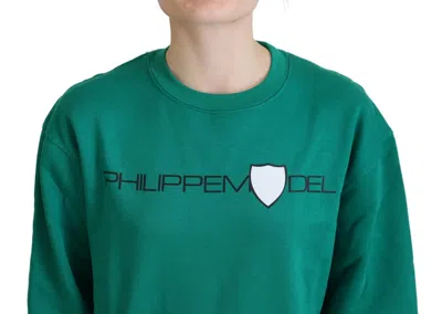 Philippe Model Green Printed Long Sleeves Pullover Sweater In Green