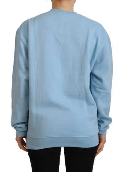 Philippe Model Light Blue Logo Printed Long Sleeves Sweater In Blue