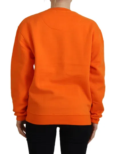 Philippe Model Orange Printed Long Sleeves Pullover Sweater In Orange