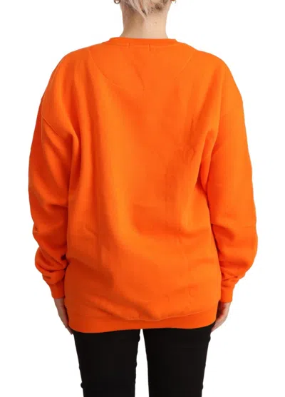 Philippe Model Orange Printed Long Sleeves Pullover Sweater In Orange