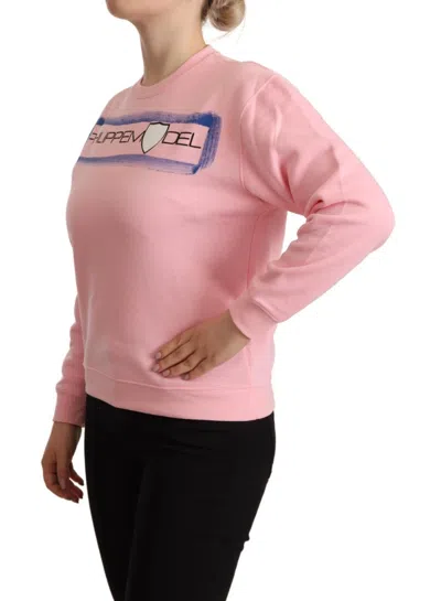 Philippe Model Pink Printed Long Sleeves Pullover Sweater In Pink