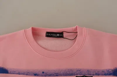 Philippe Model Pink Printed Long Sleeves Pullover Sweater In Pink