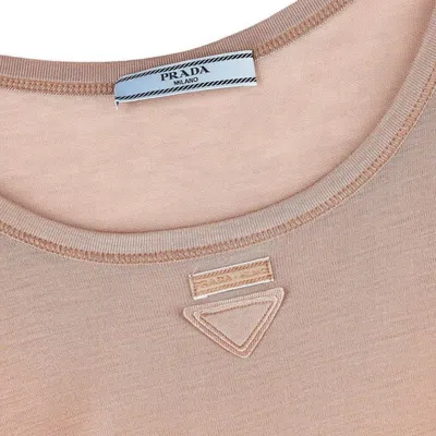 Prada Multicolor Silk Tank Tops In Pink