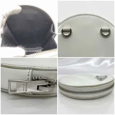 Pre-owned Prada White Leather Pochette Shoulder Bag ()