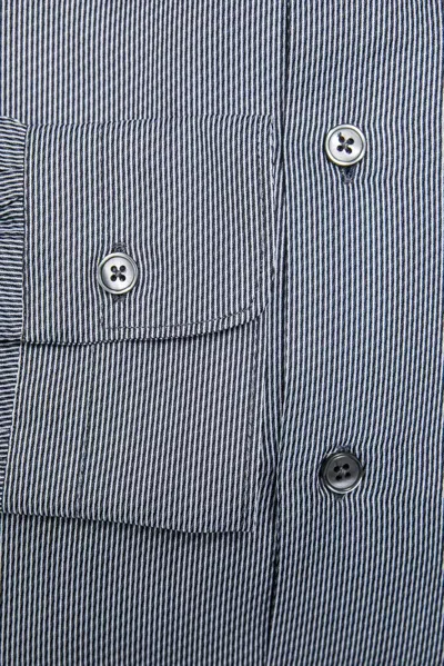 Robert Friedman Striped Slim-fit Shirt In Blue