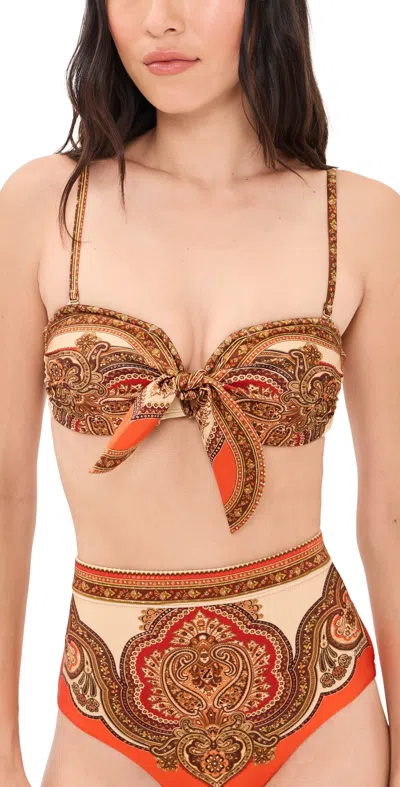 Zimmermann Mahon Printed Bikini Top In Multi
