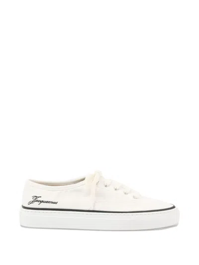 Jacquemus Les Fefe Low Top Sneakers Rubber Sole In White