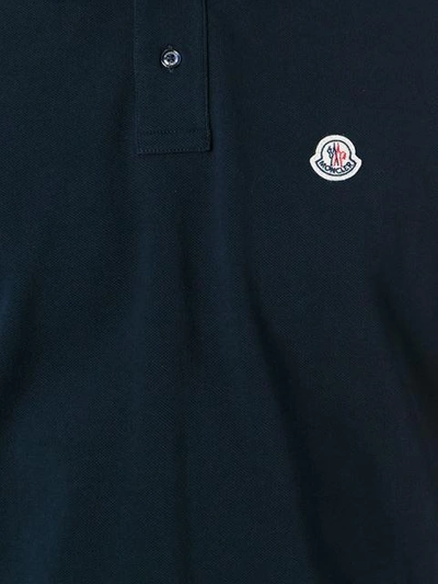 Shop Moncler Classic Polo Shirt In Blue