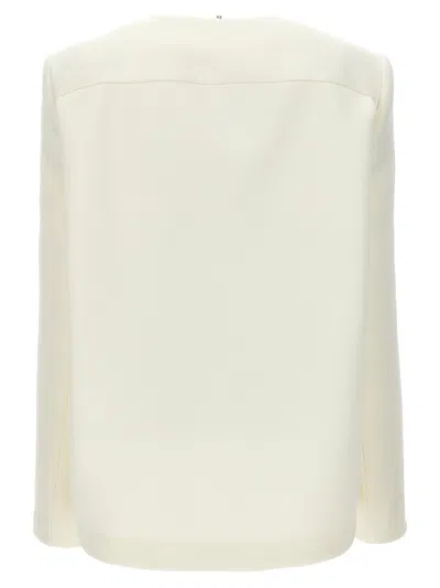 Sportmax White Structured Jacket In White